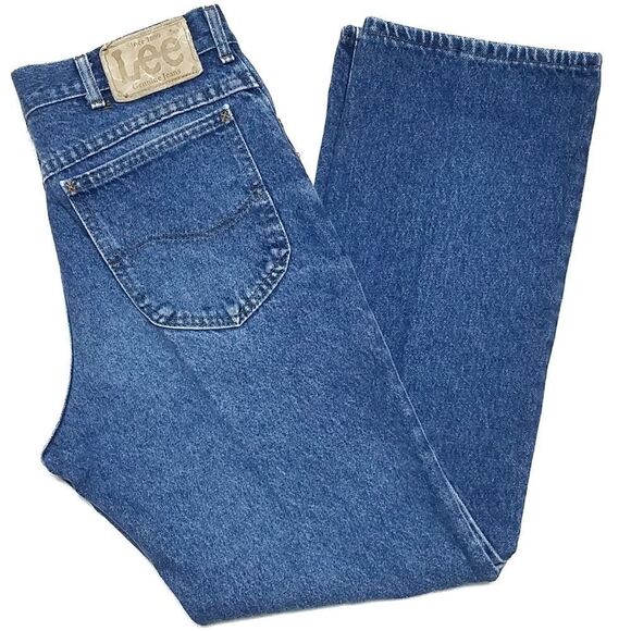 VINTAGE 70s Lee High Rise Union Made Bootcut Jeans - Picture 2 of 11